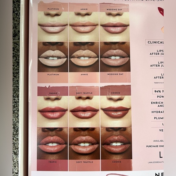 NEW Lawless satin cream lipsticks & liners set - Picture 8 of 12